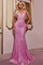 Prom Dresses Sequin Long Formal Beaded Prom Dress Rose 