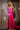 Prom Dresses Fitted Long Formal High Slit Prom Dress Hot Pink