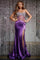 Prom Dresses Beaded Long High Slit Formal Mermaid Prom Dress Purple