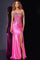 Prom Dresses Fitted Gown Long Formal Beaded Prom Dress   Hot Pink 
