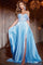 Prom Dresses Beaded A Line Long Formal Corset Prom Dress Blue