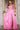 Prom Dresses Pleated A Line Long Formal Metallic Prom Dress Pink