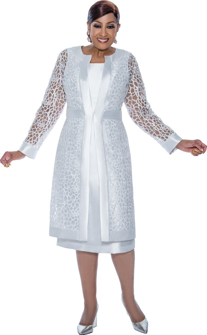 Mother of the Bride Dresses Mother of the Bride Long Sleeve Jacket Midi Dress White