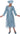 Plus Size Dresses Plus Size Mother of the Bride Long Sleeve Dress Blue