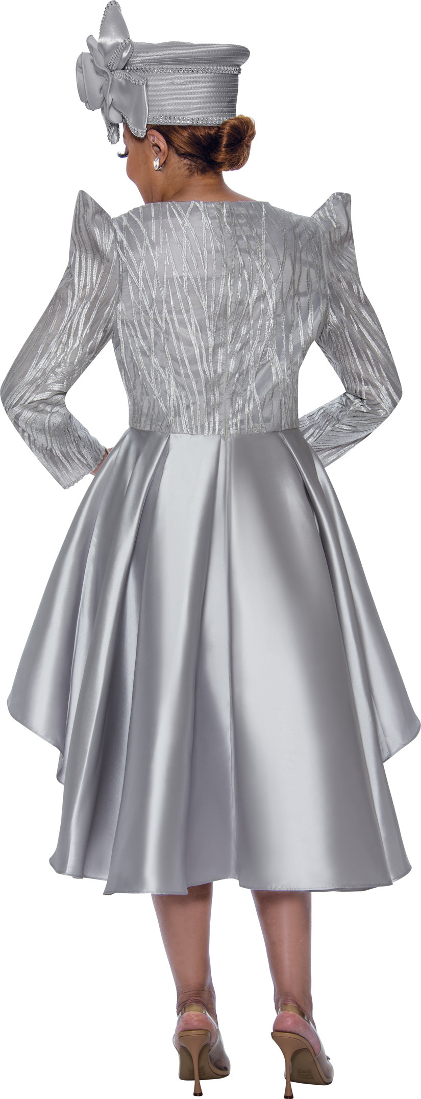 Mother of the Bride Dresses Mother of the Bride Overskirt Midi Dress Silver