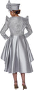 Plus Size Dresses Plus Size Mother of the Bride Overskirt Midi Dress Silver