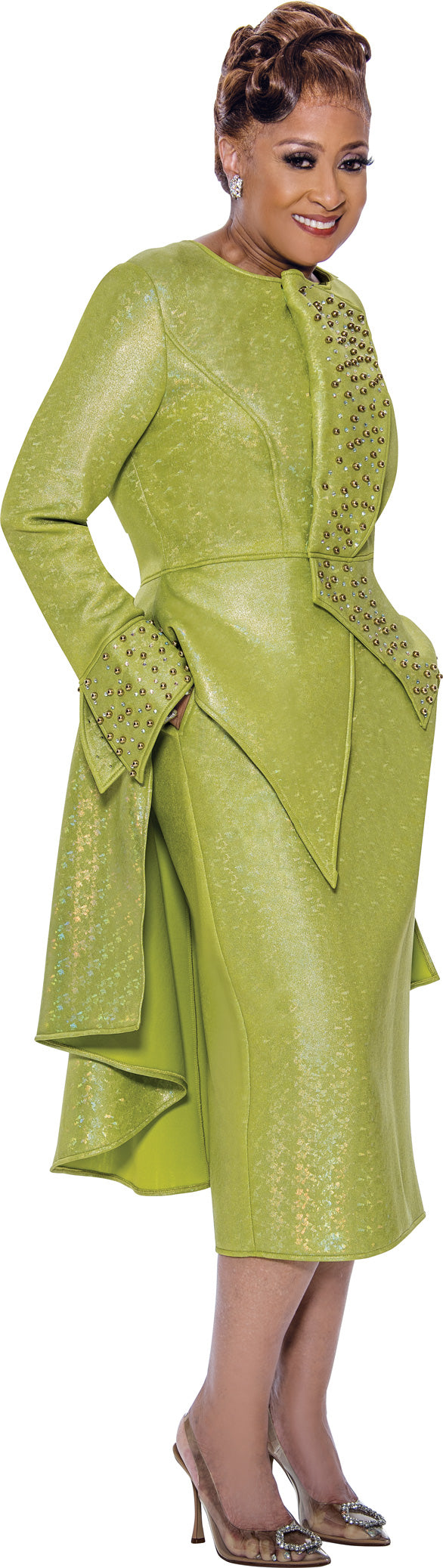 Divine Apparel DCC5402W Long Sleeve Plus Size Mother of the Bride Dress