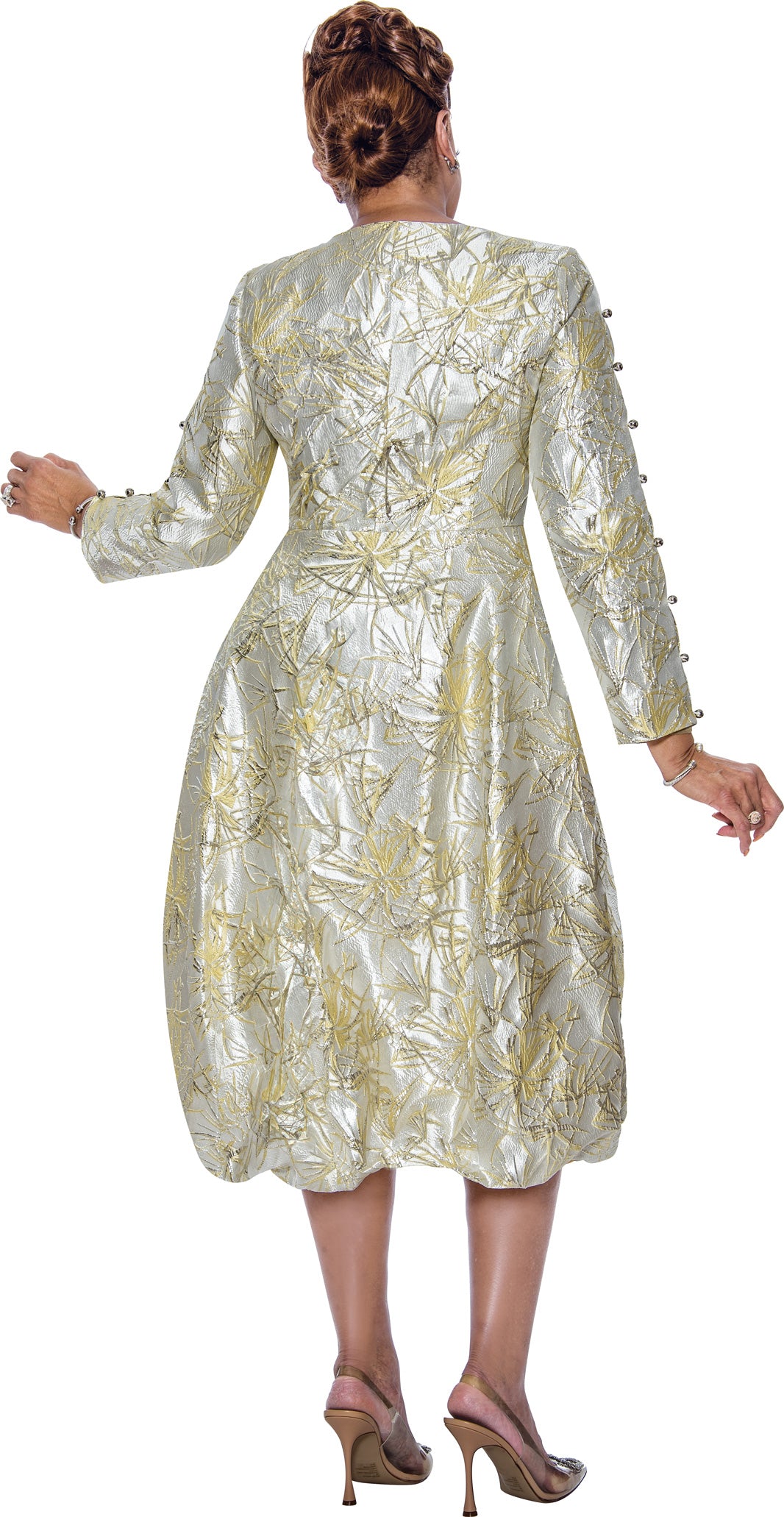 Divine Apparel DCC5441W Plus Size Mother of the Bride Button Dress