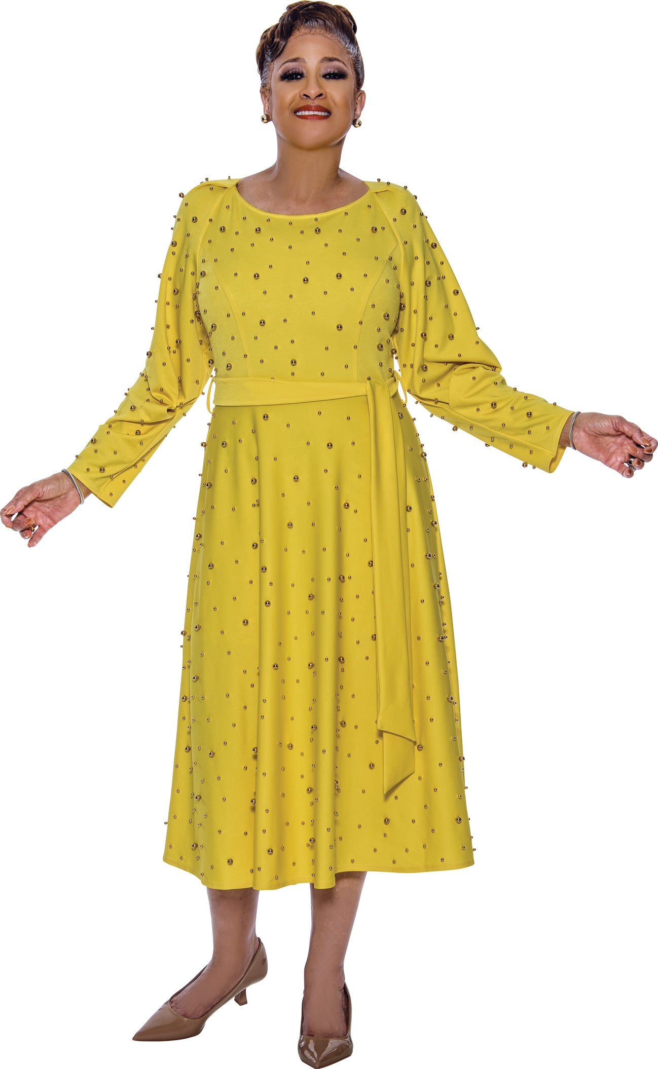 Mother of the Bride Dresses Beaded Mother of the Bride Button Belt Dress Light Gold
