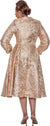 Plus Size Dresses Plus Size Metallic Mother of the Bride Belt Dress Pink/Gold