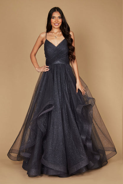 Prom Dresses Sparkling Long Formal Ball Gown Charcoal