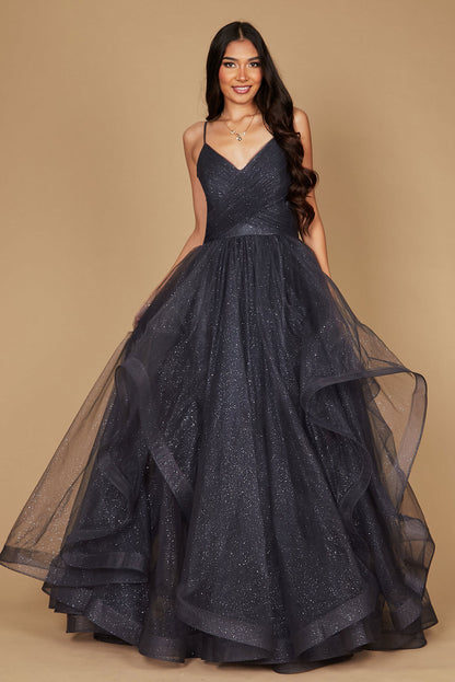Prom Dresses Sparkling Long Formal Ball Gown Charcoal