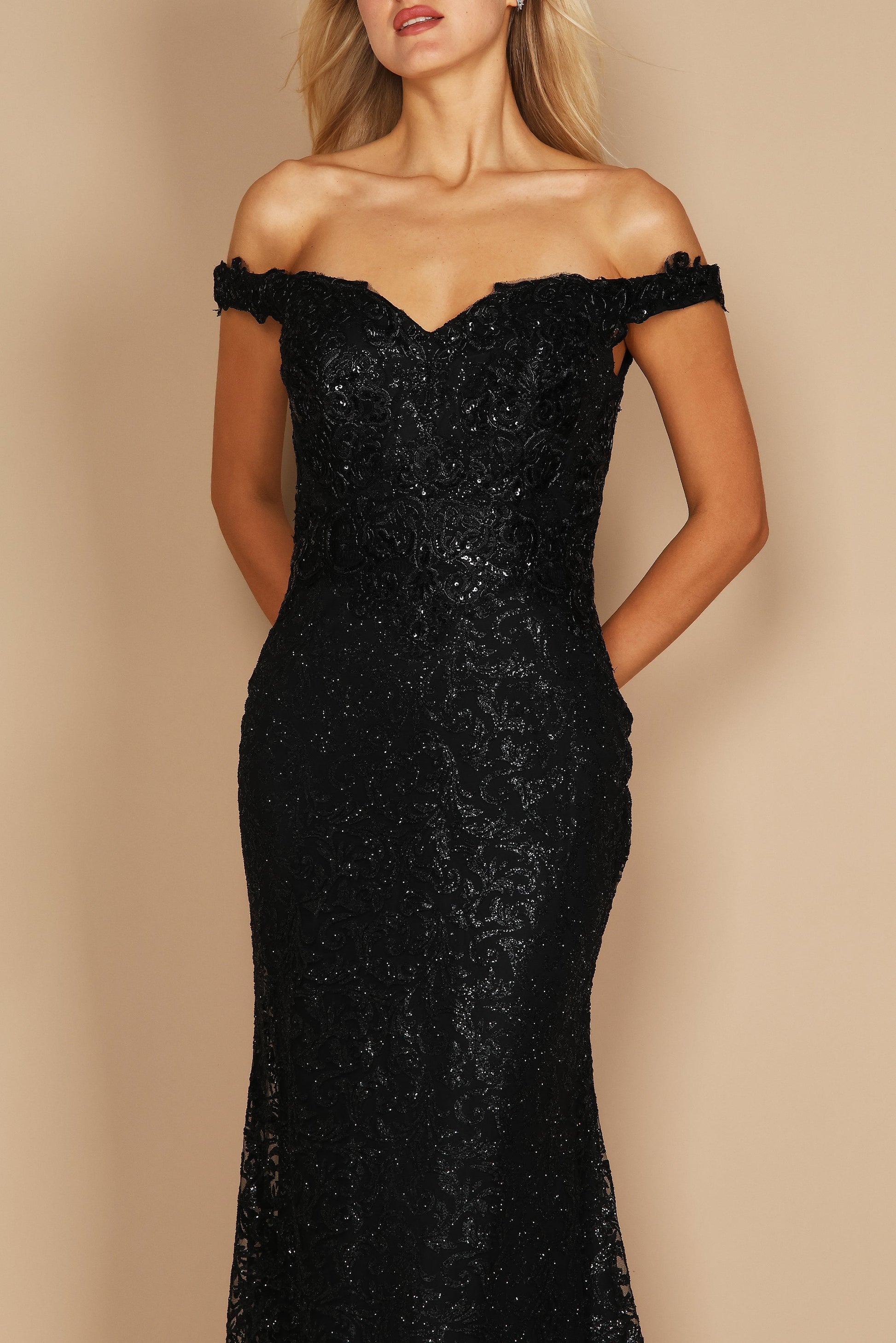 Off Shoulder Formal Mermaid Fitted Evening Dress
