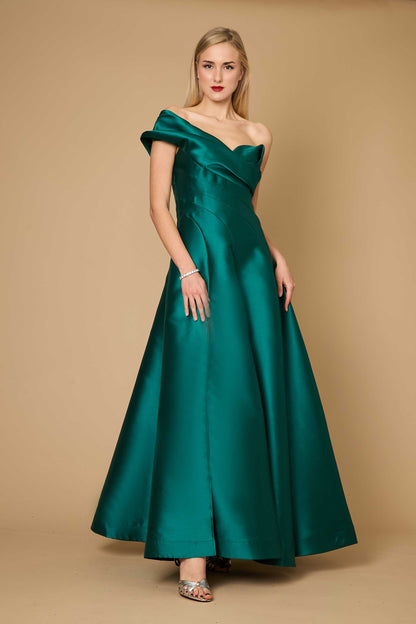 Formal Dresses One Shoulder Long Formal Ball Gown Evening Dress Emerald Green