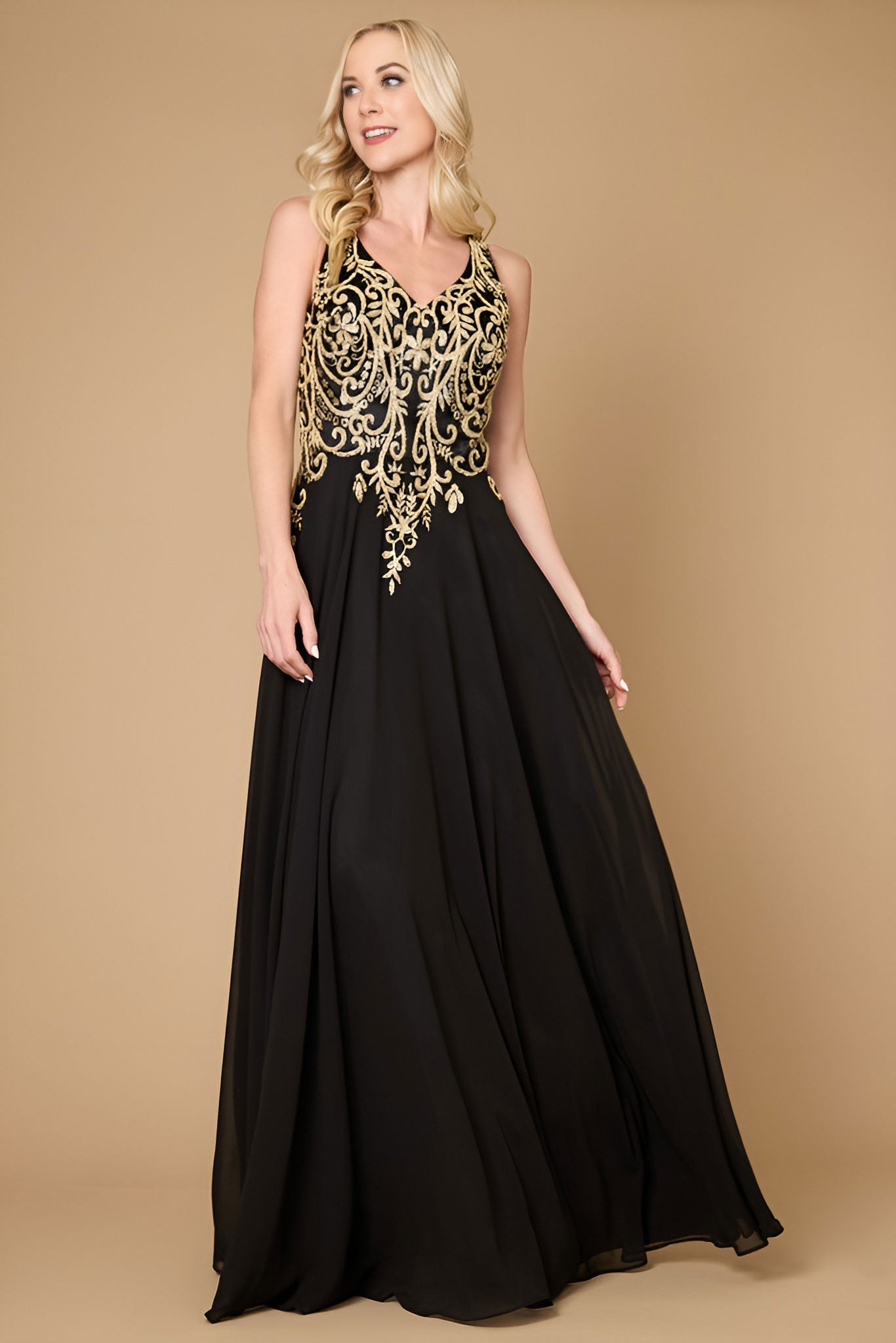 Black/Charcoal Long Formal Party Dress Plus Size Black Tie for $49.0