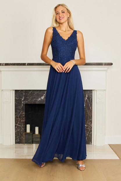 Formal Dresses Long Formal Dress Plus Size Evening Gown Navy