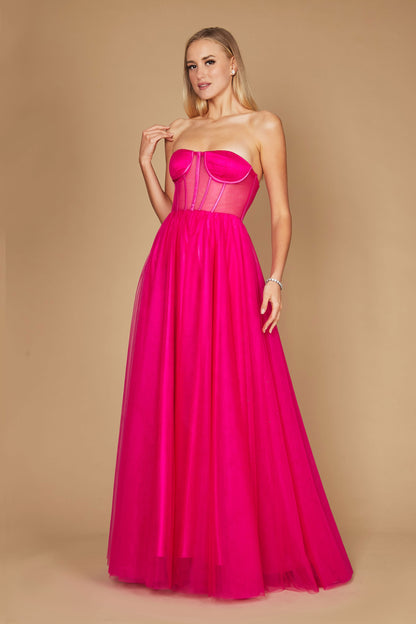 Prom Dresses Corset Prom Party Dress Formal Ball Gown Fuchsia