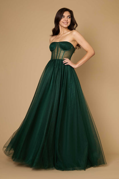 Prom Dresses Corset Prom Party Dress Formal Ball Gown Hunter Green
