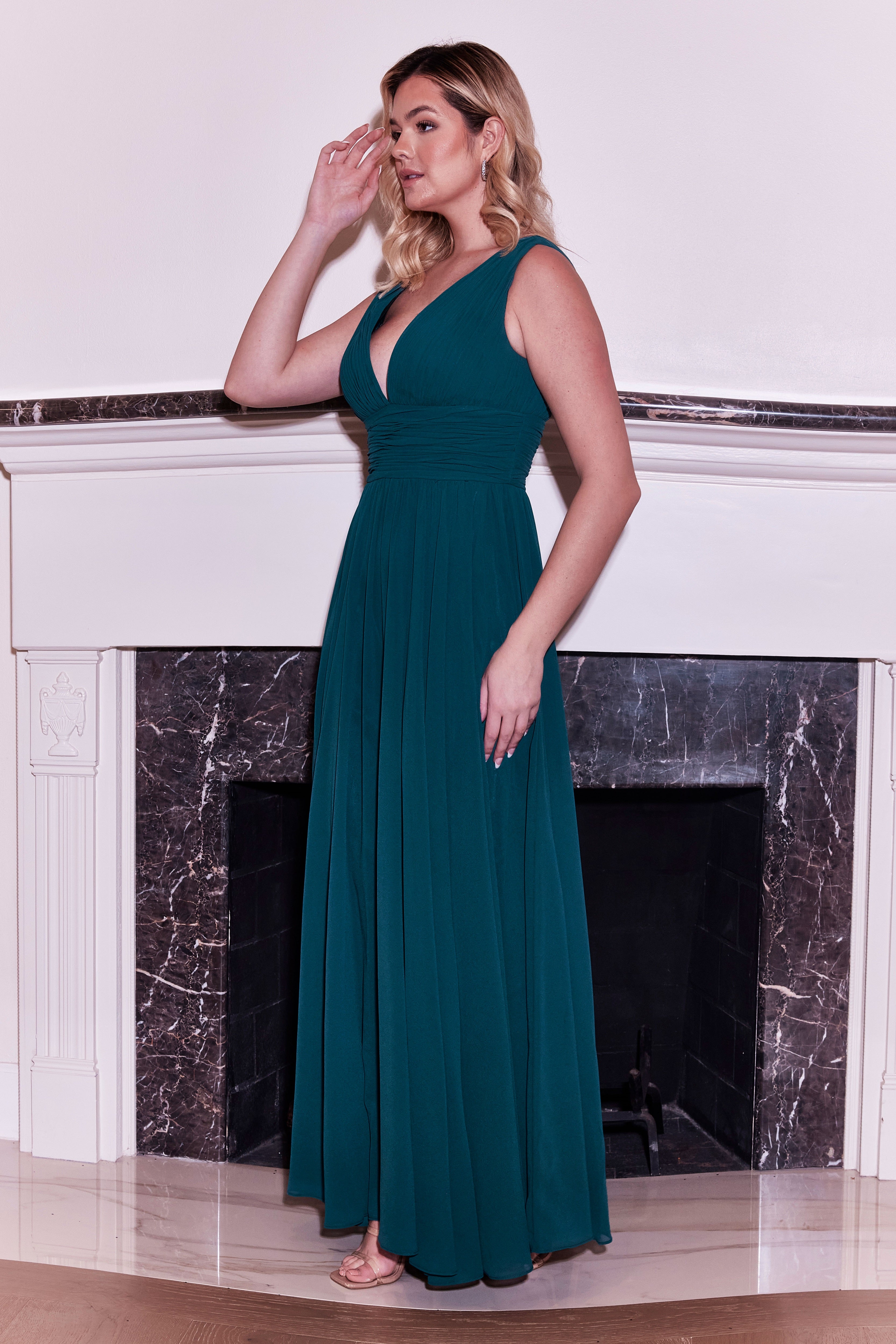 Long Formal Chiffon Evening Dress – The Dress Outlet