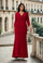 Formal Dresses Long Formal Stretch Evening Long Sleeve Dress Burgundy