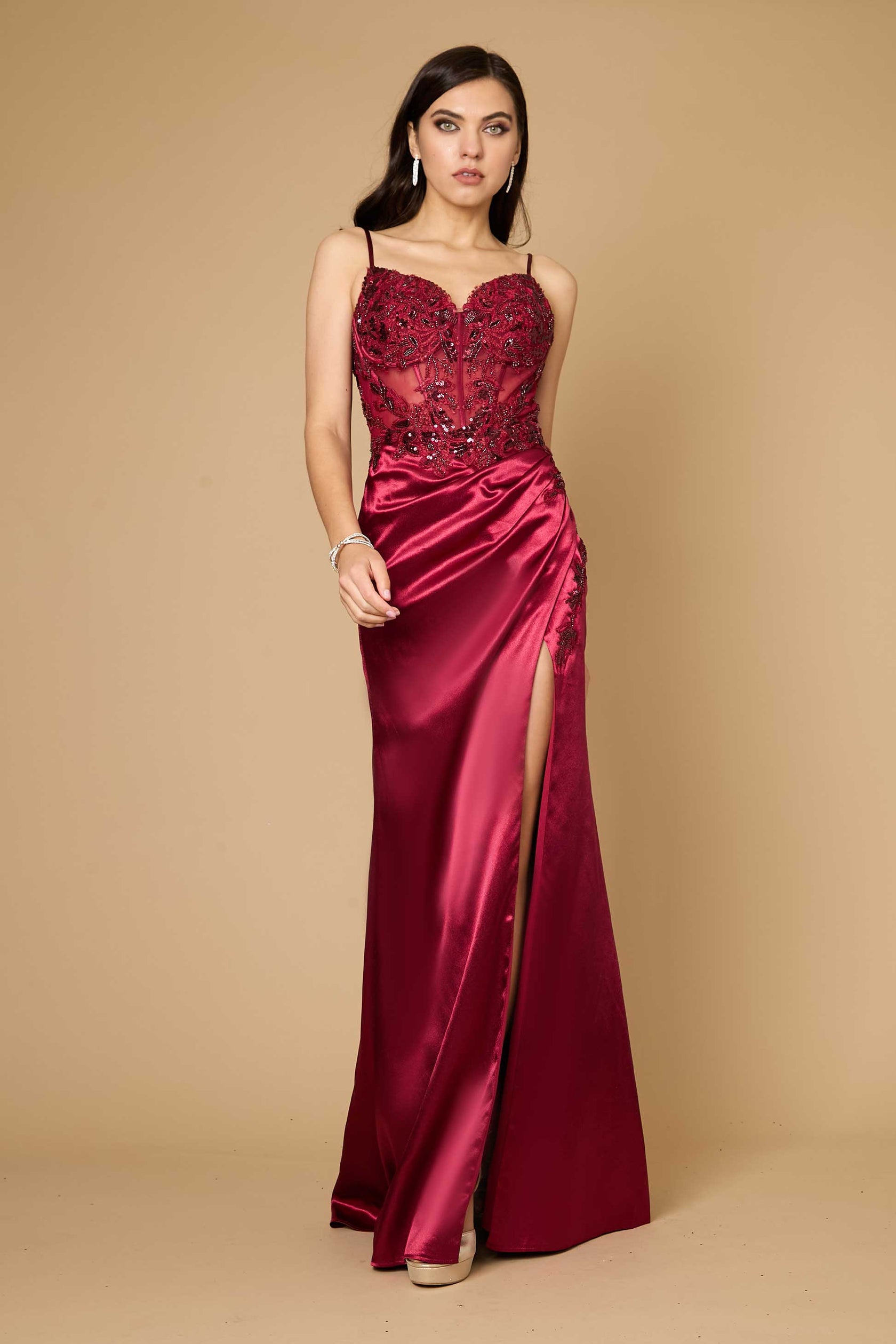 Burgundy Long Burgundy Formal Prom Evening Dress for $89.99 – The Dress