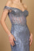 Prom Dresses Fitted Off Shoulder Sequin Prom Formal Dress Charcoal