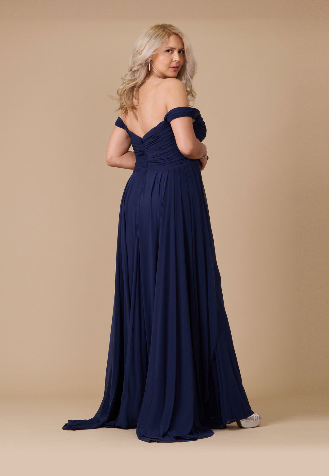 Emerald Off Shoulder Long Formal Evening Dress
