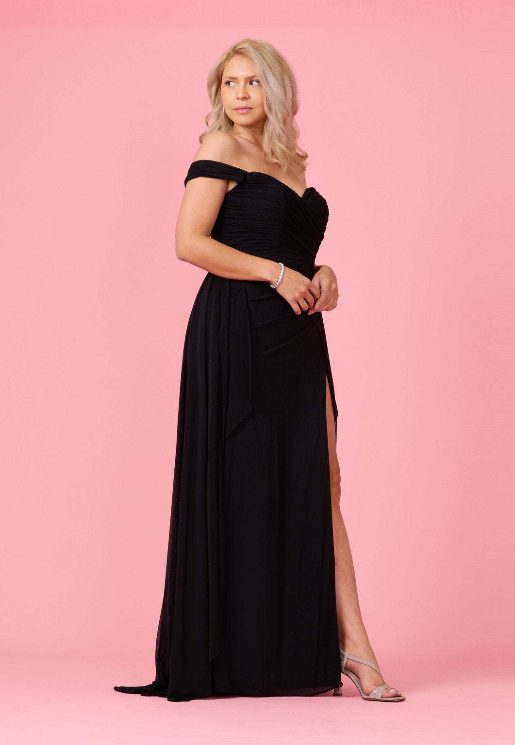 Emerald Off Shoulder Long Formal Evening Dress