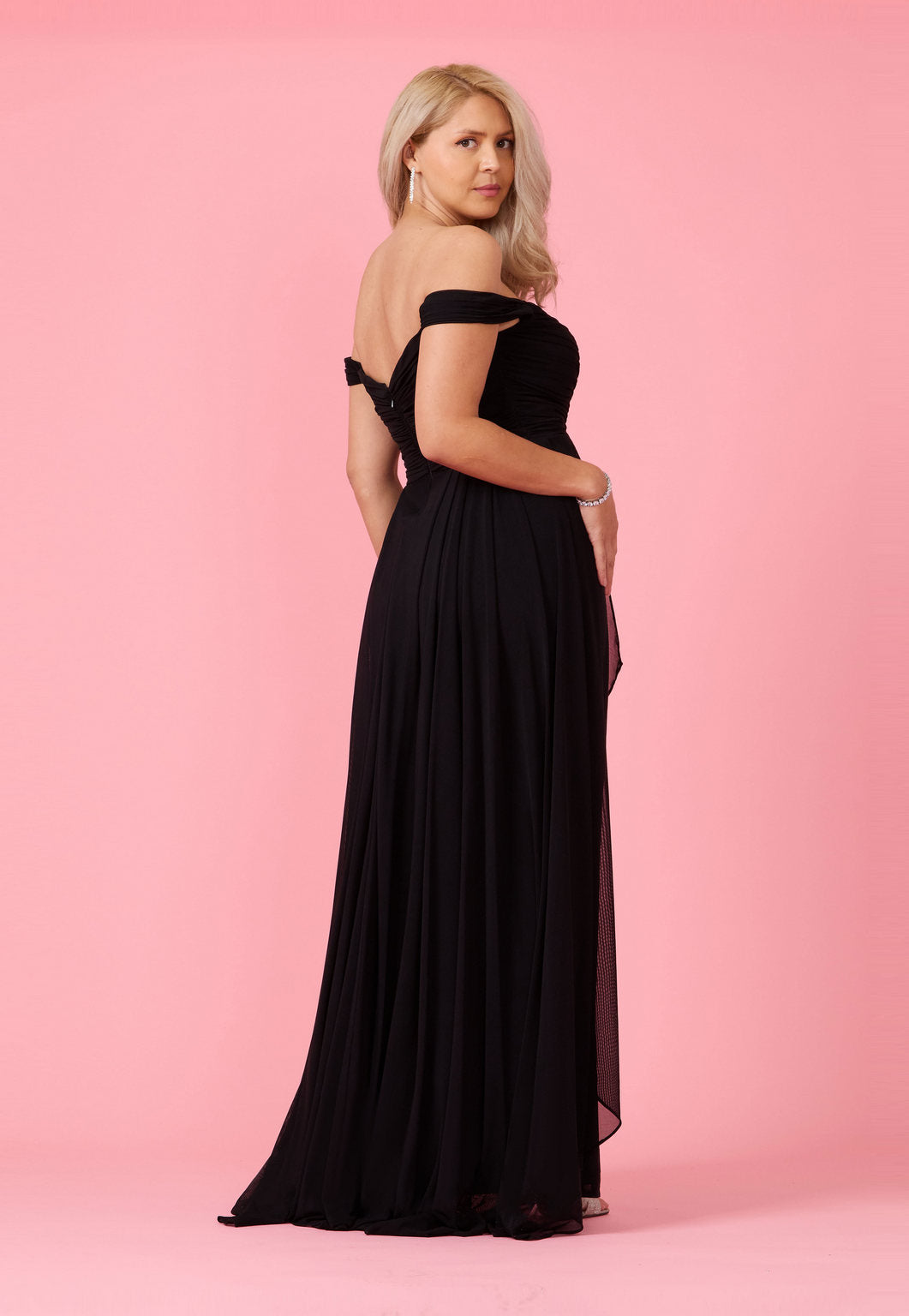 Emerald Off Shoulder Long Formal Evening Dress