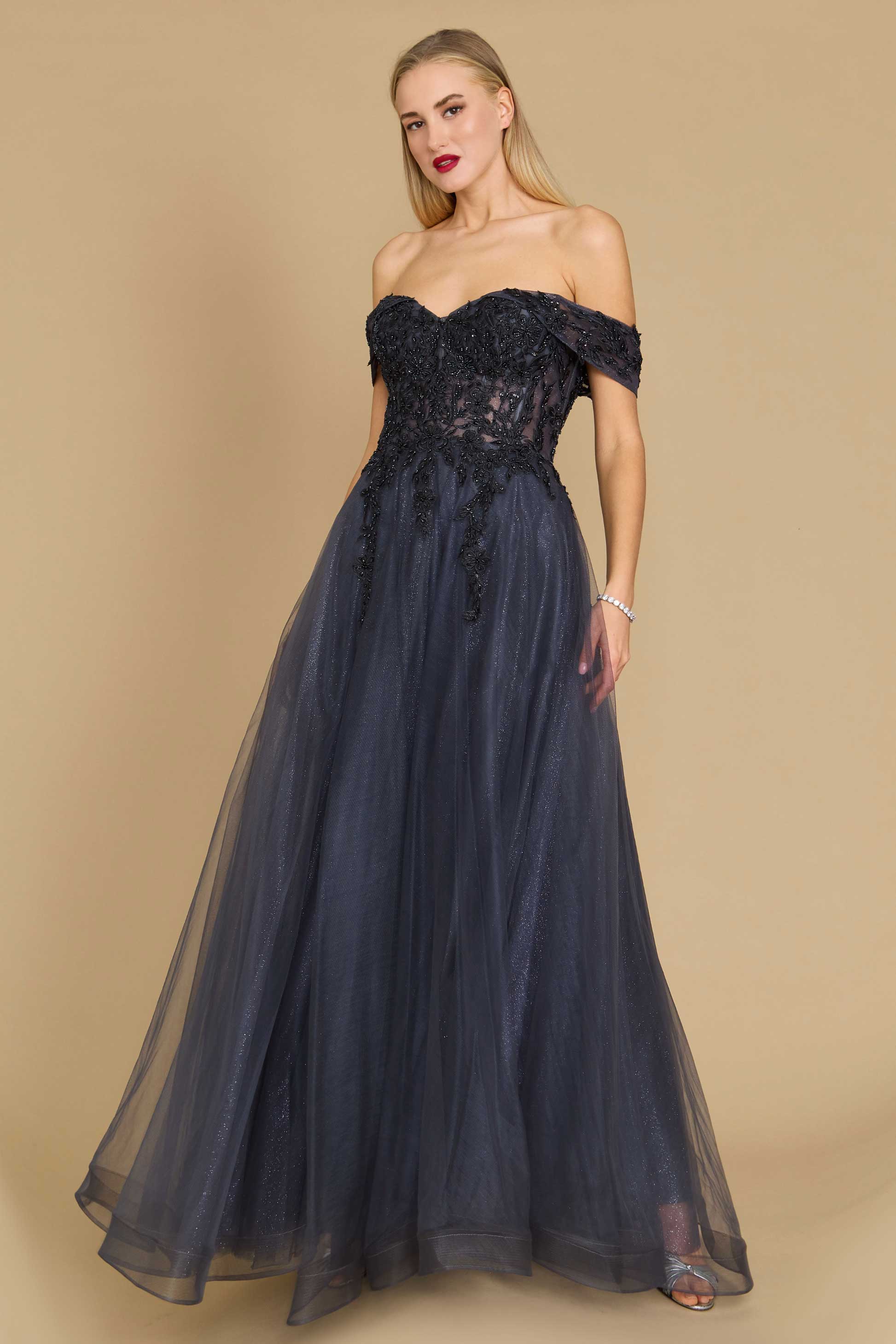 Long Off Shoulder Corset Formal Dress - Black / 2XL Long Off Shoulder Corset Formal Dress - Black / 2XL