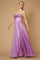 A stunning mauve prom dress featuring a long, sparkling cowl neckline and a fitted corset bodice, elegantly flowing into a full skirt that shimmers with every movement.