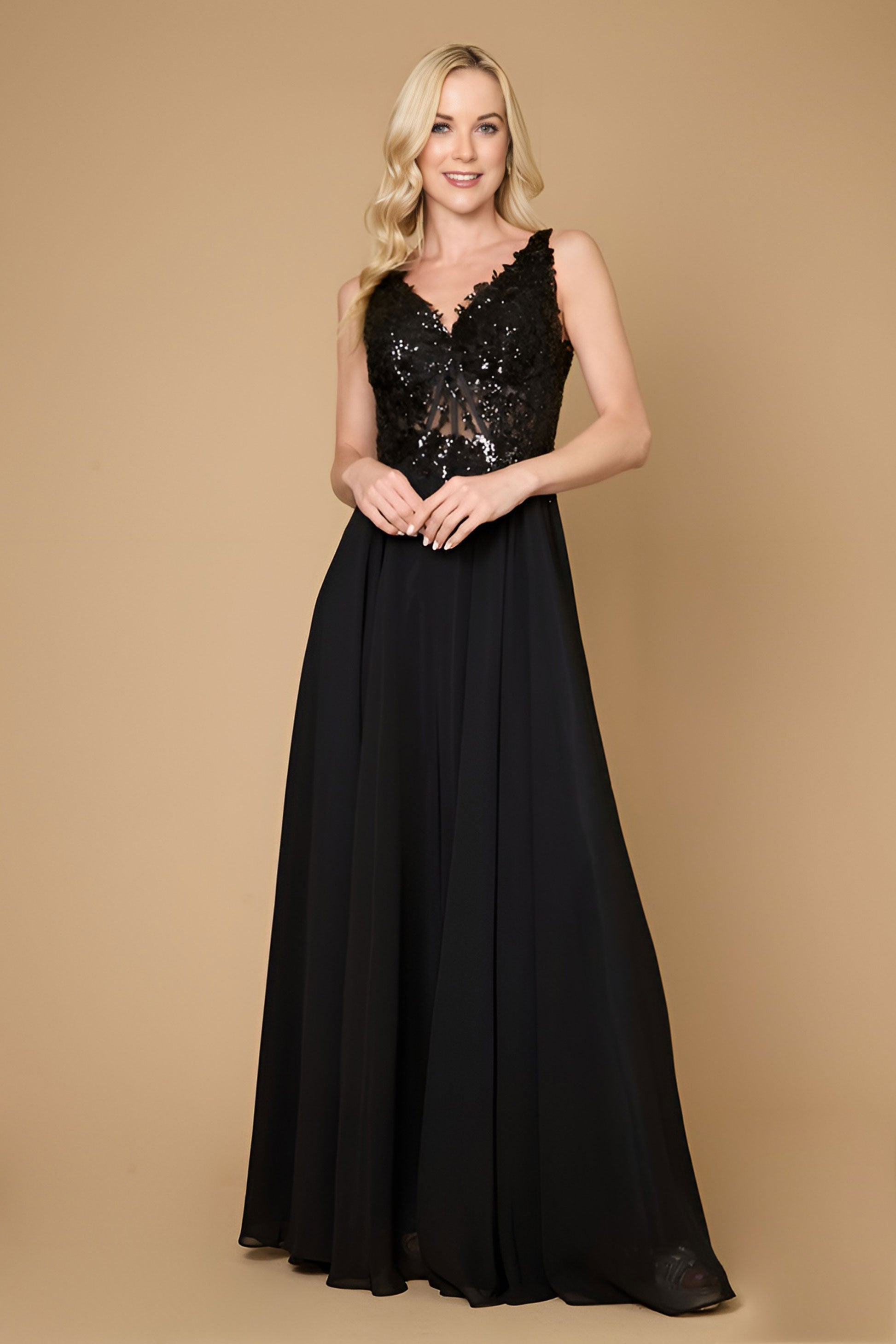 Long Thick Strap Formal Mother Of The Bride Dress
