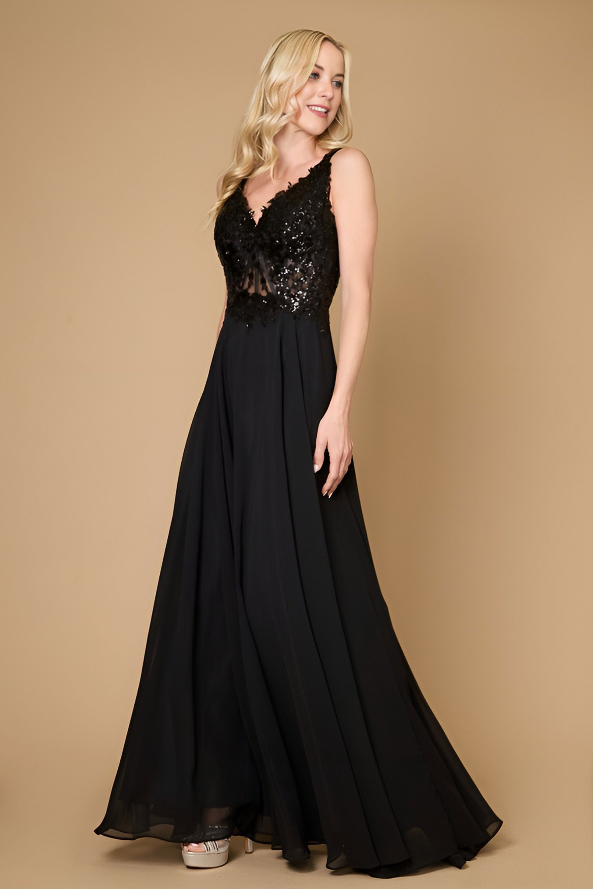 Long Thick Strap Formal Mother Of The Bride Dress