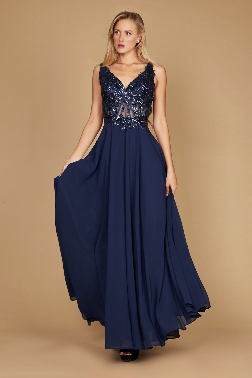 Long Thick Strap Formal Mother Of The Bride Dress – The Dress Outlet