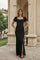 Formal Dresses Long Corset Formal Dress Puff Sleeves Black