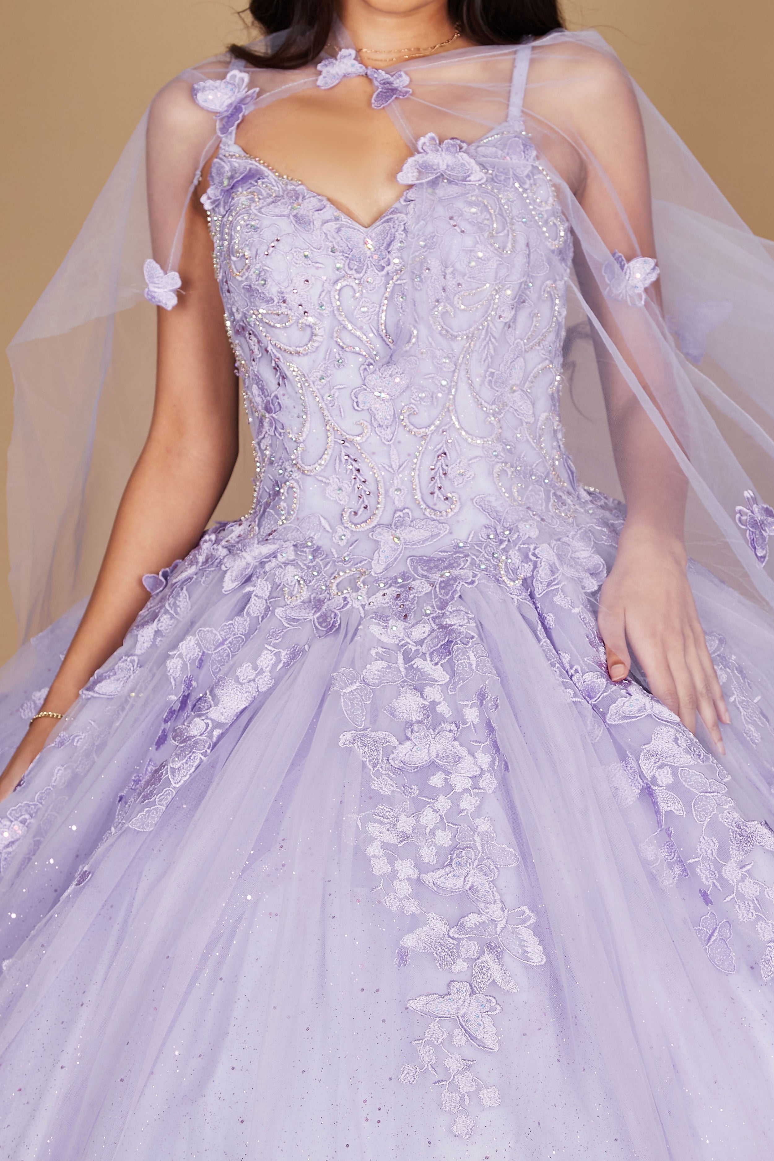 Quinceniera Dresses Sleeveless Long Quinceanera Dress Lilac