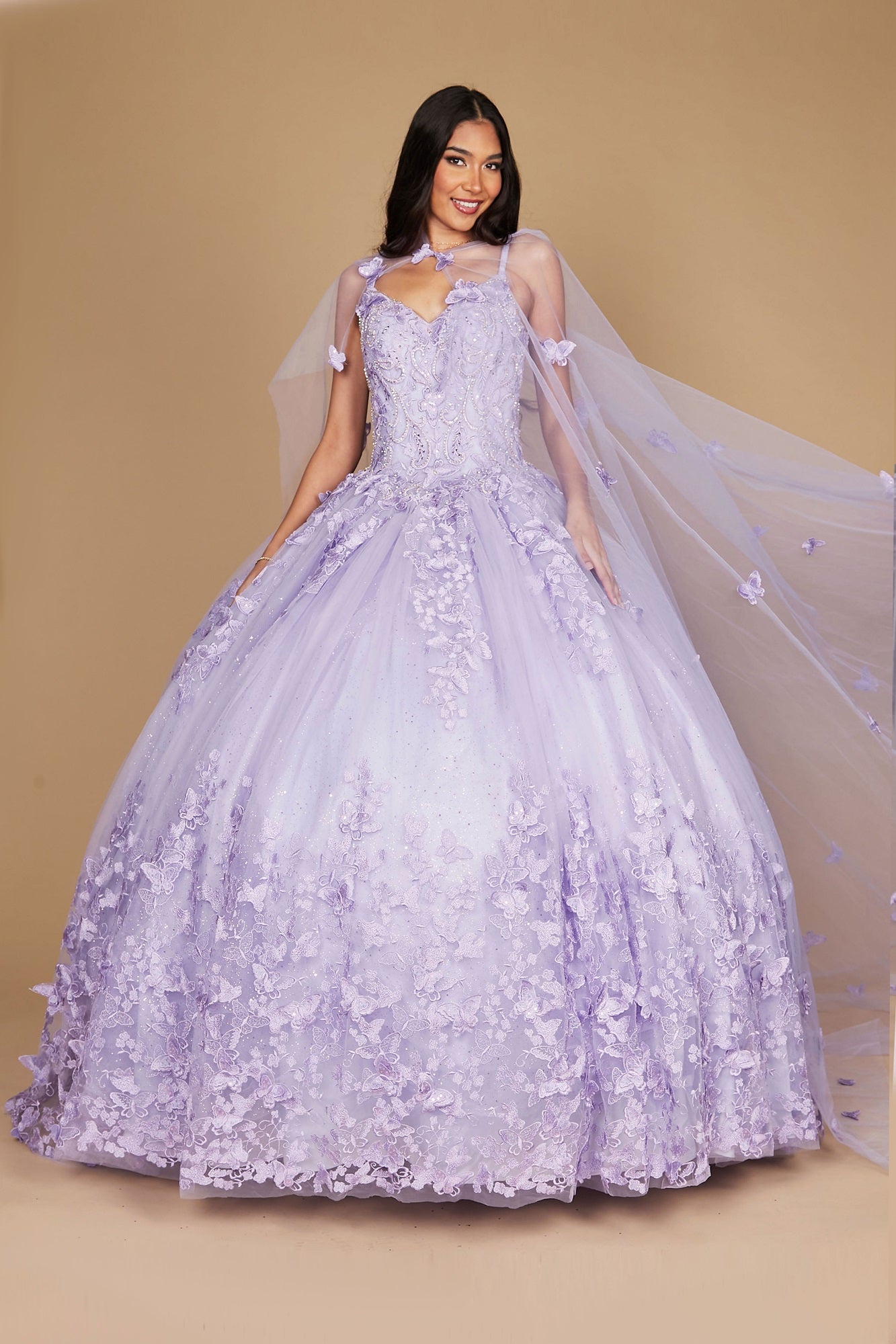 Quinceniera Dresses Sleeveless Long Quinceanera Dress Lilac