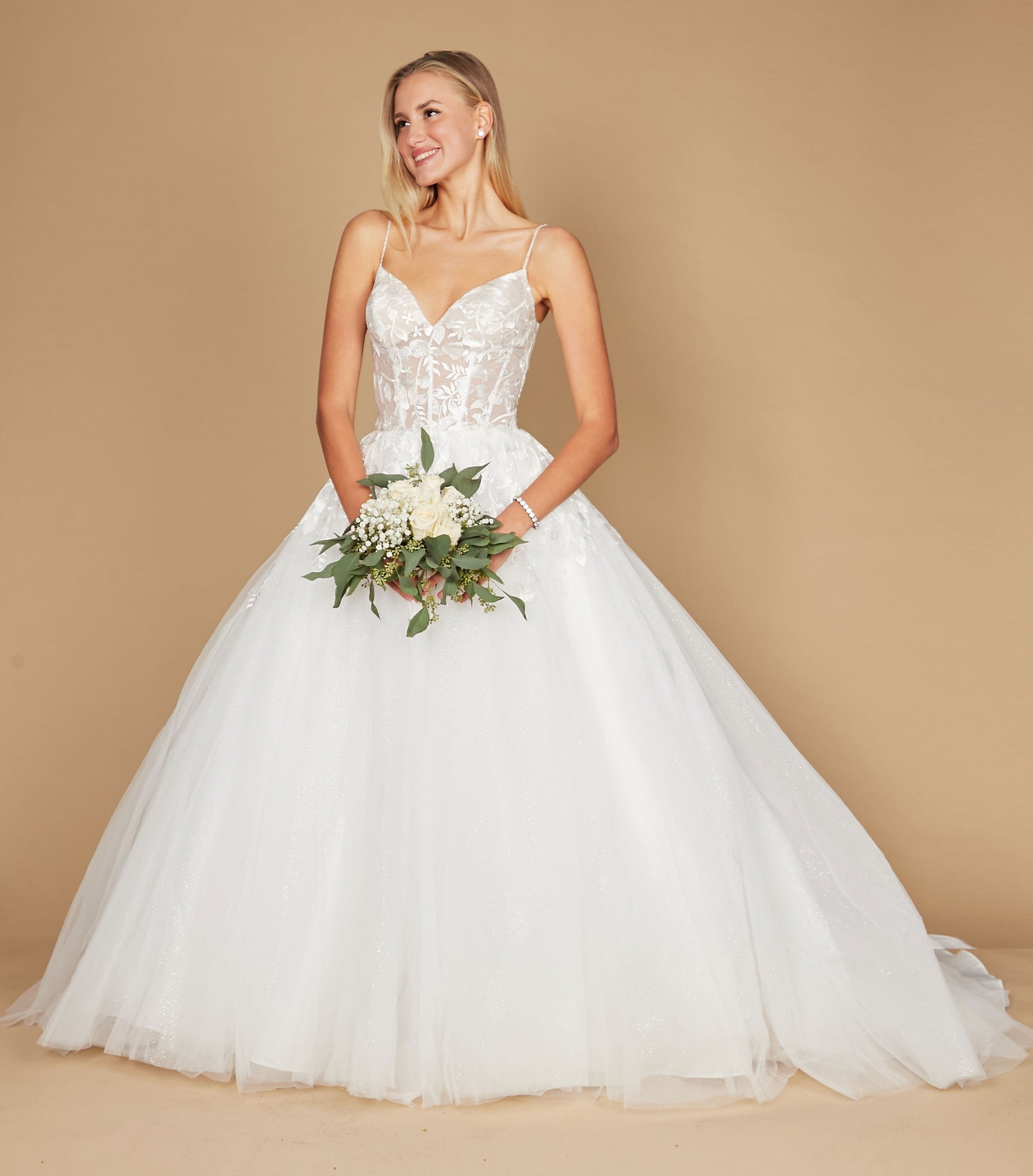 Simple Long Spaghetti Strap Wedding Dress Simple Long Spaghetti Strap Wedding Dress
