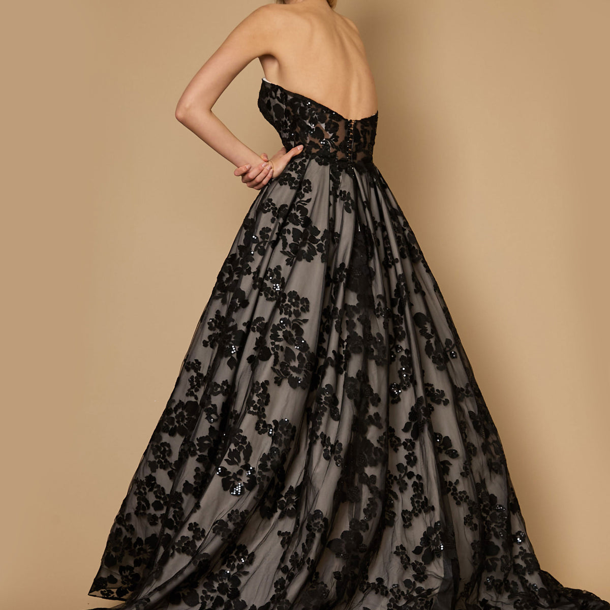 Long Lace Black Weing Dress The Dress Outlet Long Lace Black Weing Dress The Dress Outlet