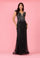 A stunning long hand beaded couture formal evening dress featuring intricate beadwork and a flowing silhouette, perfect for elegant occasions.
