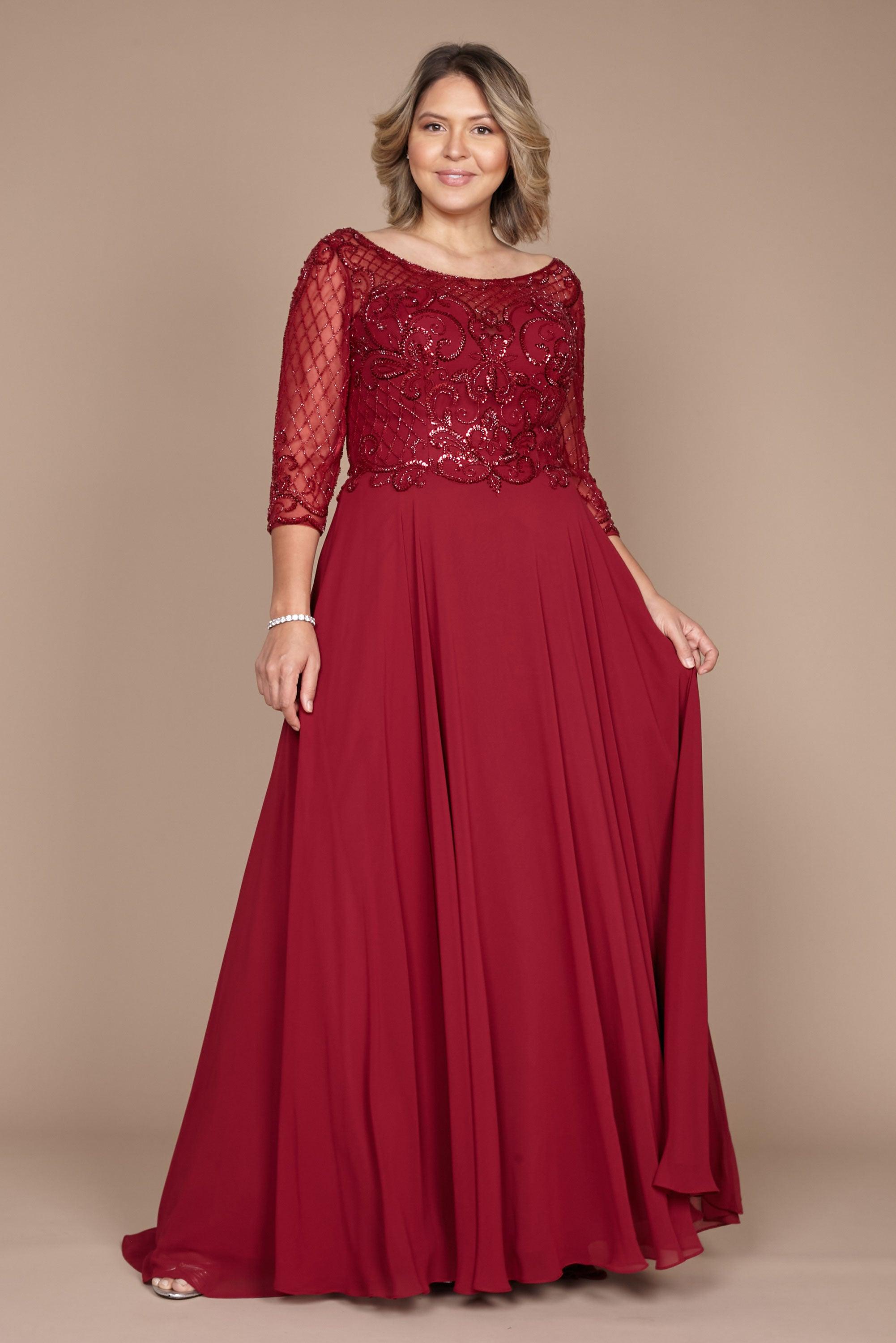 Dylan & Davids Long Sleeve Hand Beaded Mother of The Bride Dress The Dress Outlet Dylan & Davids Long Sleeve Hand Beaded Mother of The Bride Dress The Dress Outlet