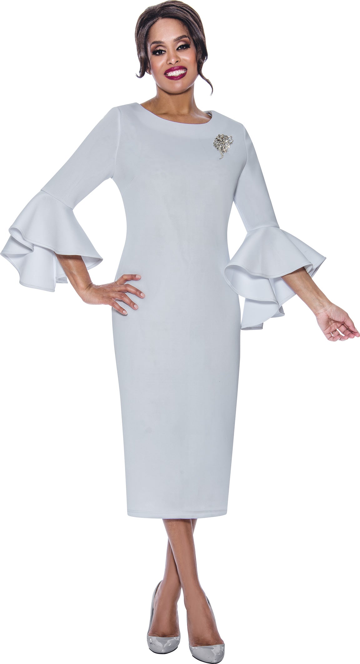 Plus Size Dresses Mother of the Bride Cocktail Midi Dress White