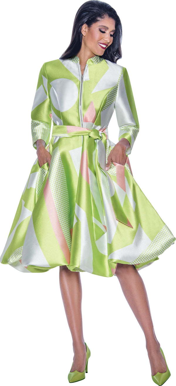 Divine Apparel DN12251W Plus Size Printed Cocktail Dress