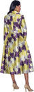Mother of the Bride Dresses Printed Mother of the Bride Button Dress Purple/Multi