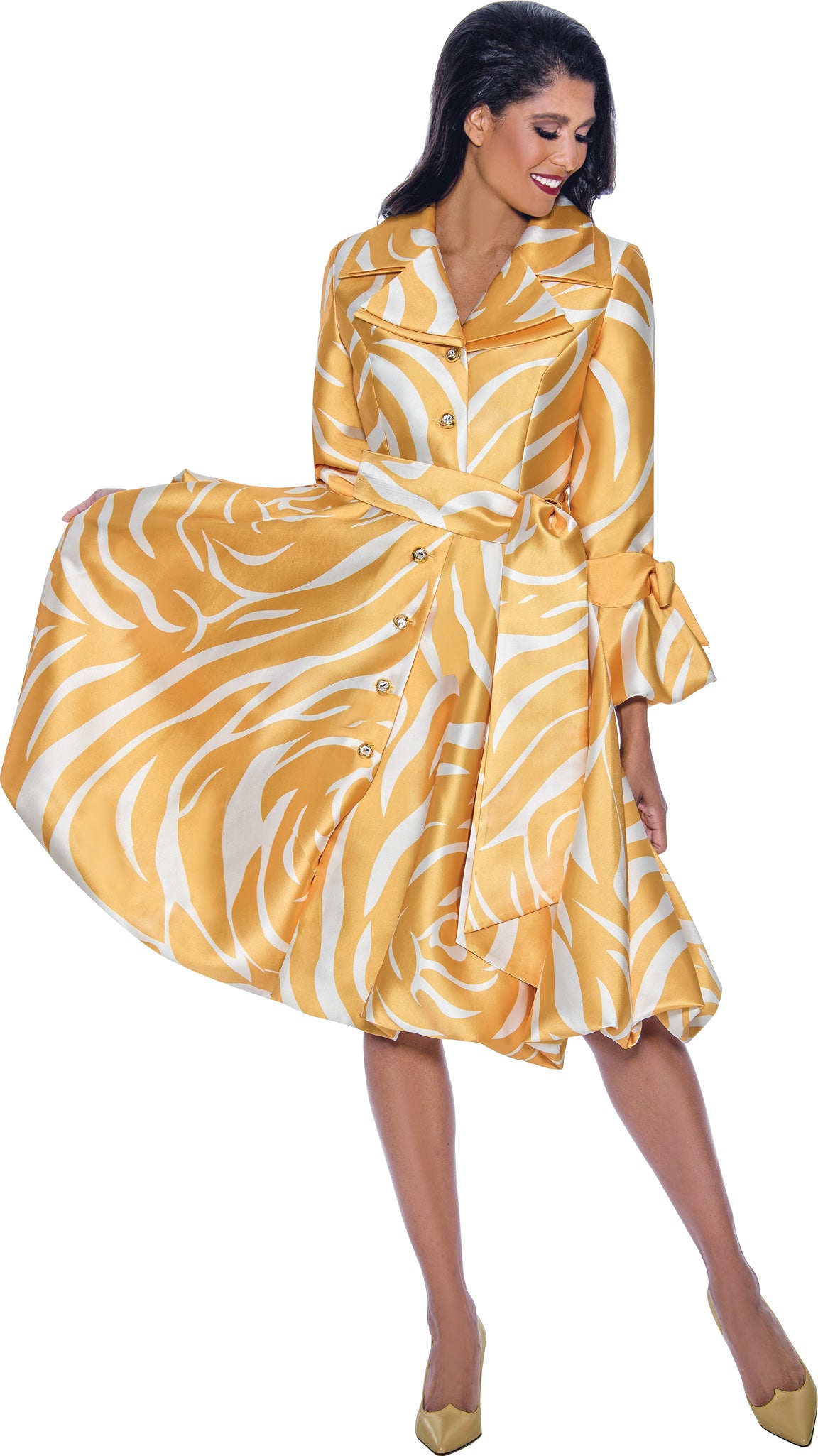 Cocktail Dresses Short Long Sleeve Cocktail Dress Yellow/White