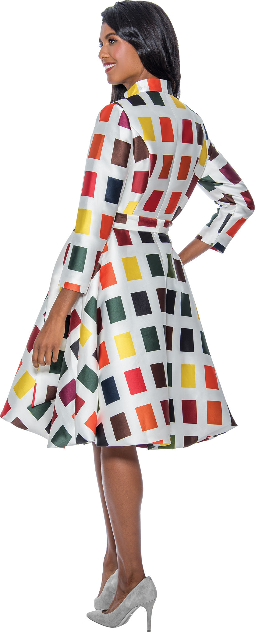 Divine Apparel DN751 A Line Mother of the Bride Printed Short Dress