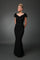 Formal Dresses Long Mermaid Formal Beaded Ruffle Evening Dress Black