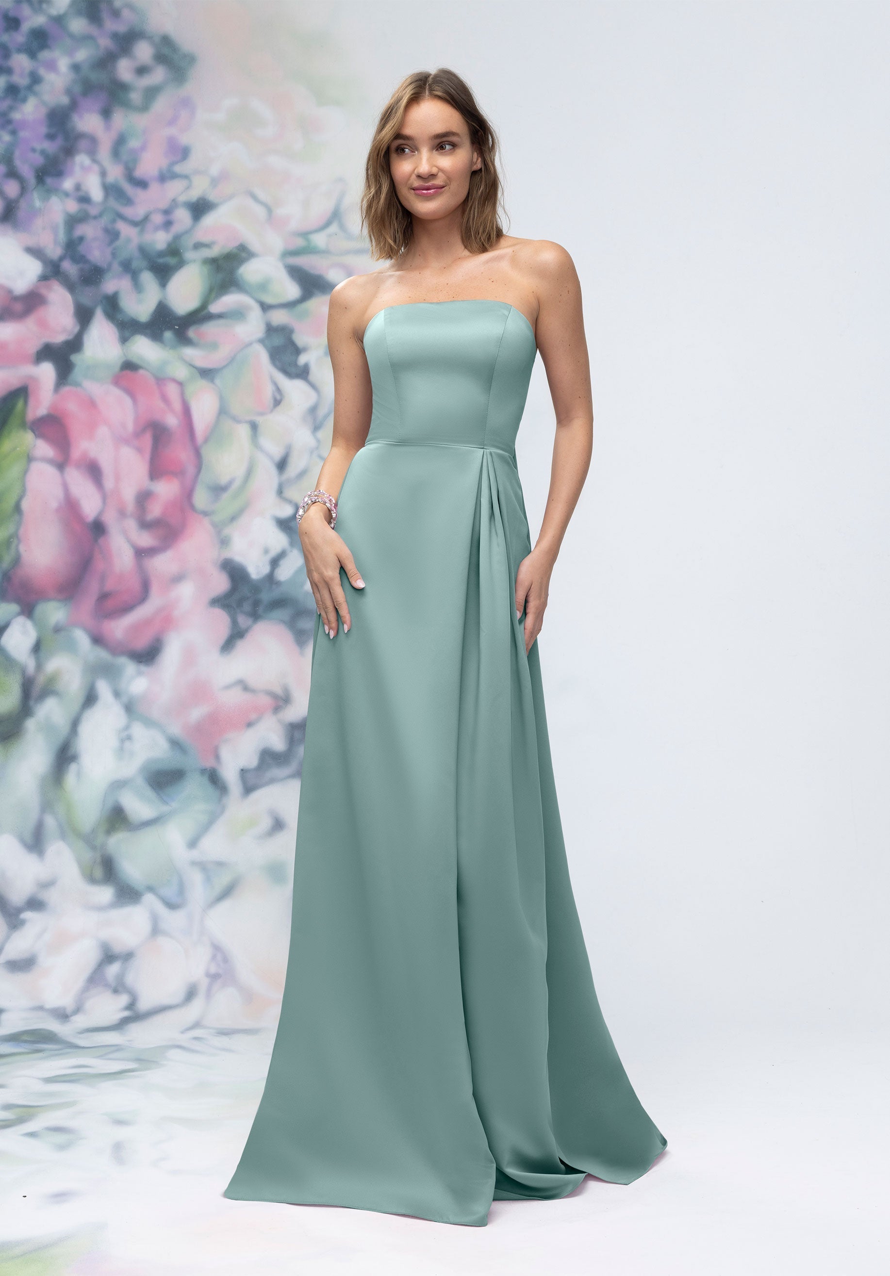 Formal Dresses Long Formal Evening Dress Deep Sea-Satin-3030014-Pleated