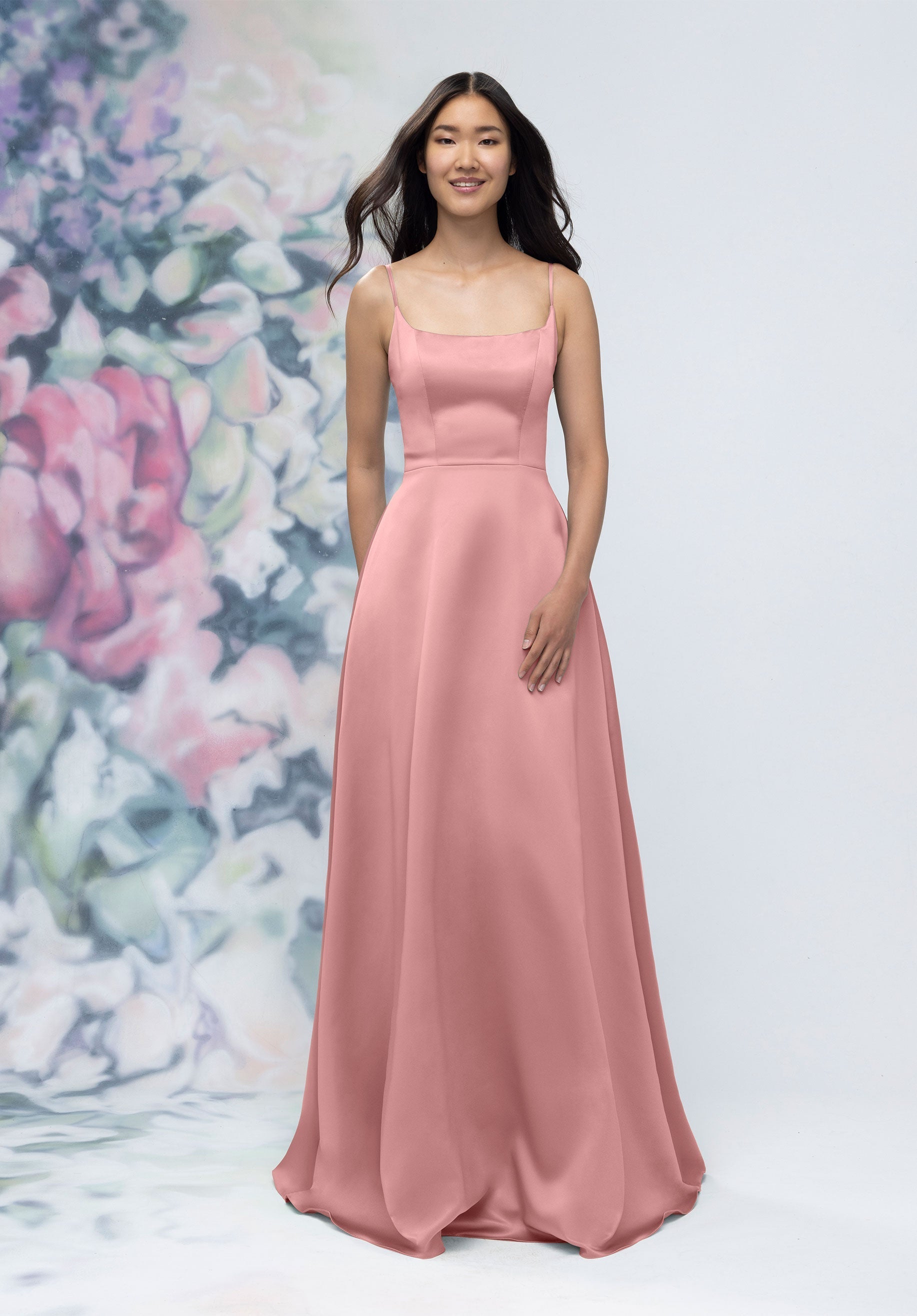 Formal Dresses Formal Long A Line Dress Desert Rose-Satin-3030017-A Line