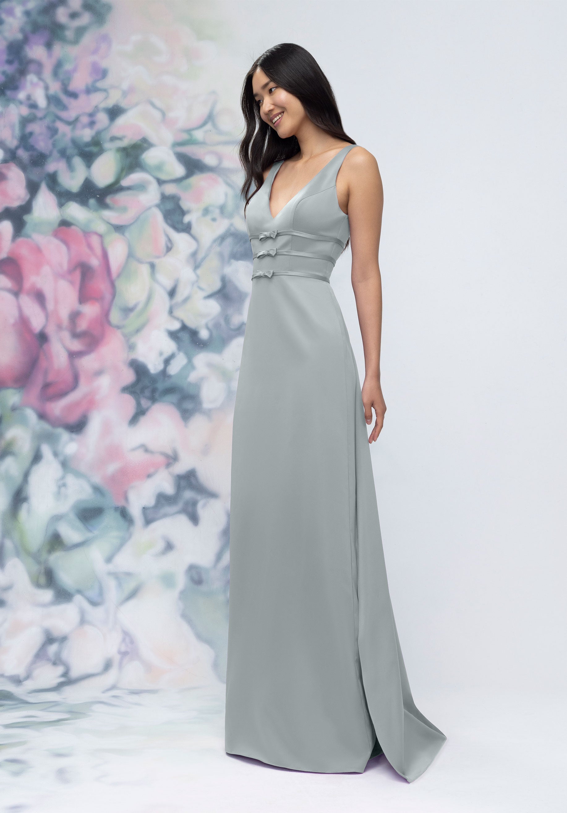 Formal Dresses Formal Slit Long Dress Dove-Satin-3030013-Train